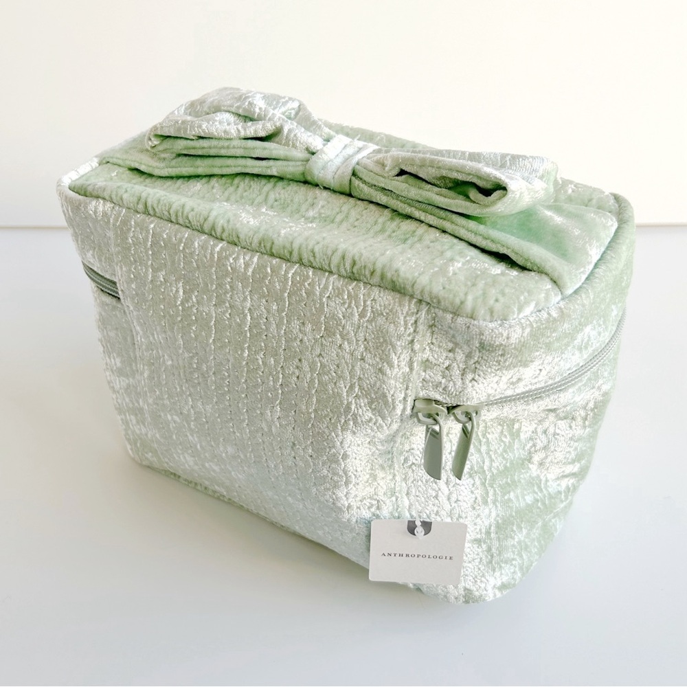 Anthropologie Vanity Cosmetic Case in Mint
